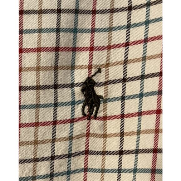 Ralph Lauren Button Down Shirt Mens XL/TG 100% Cotton Long Sleeve Multi Check - Picture 1 of 10